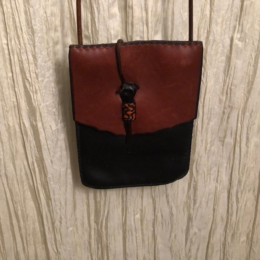 Handmade leather crossbody bag